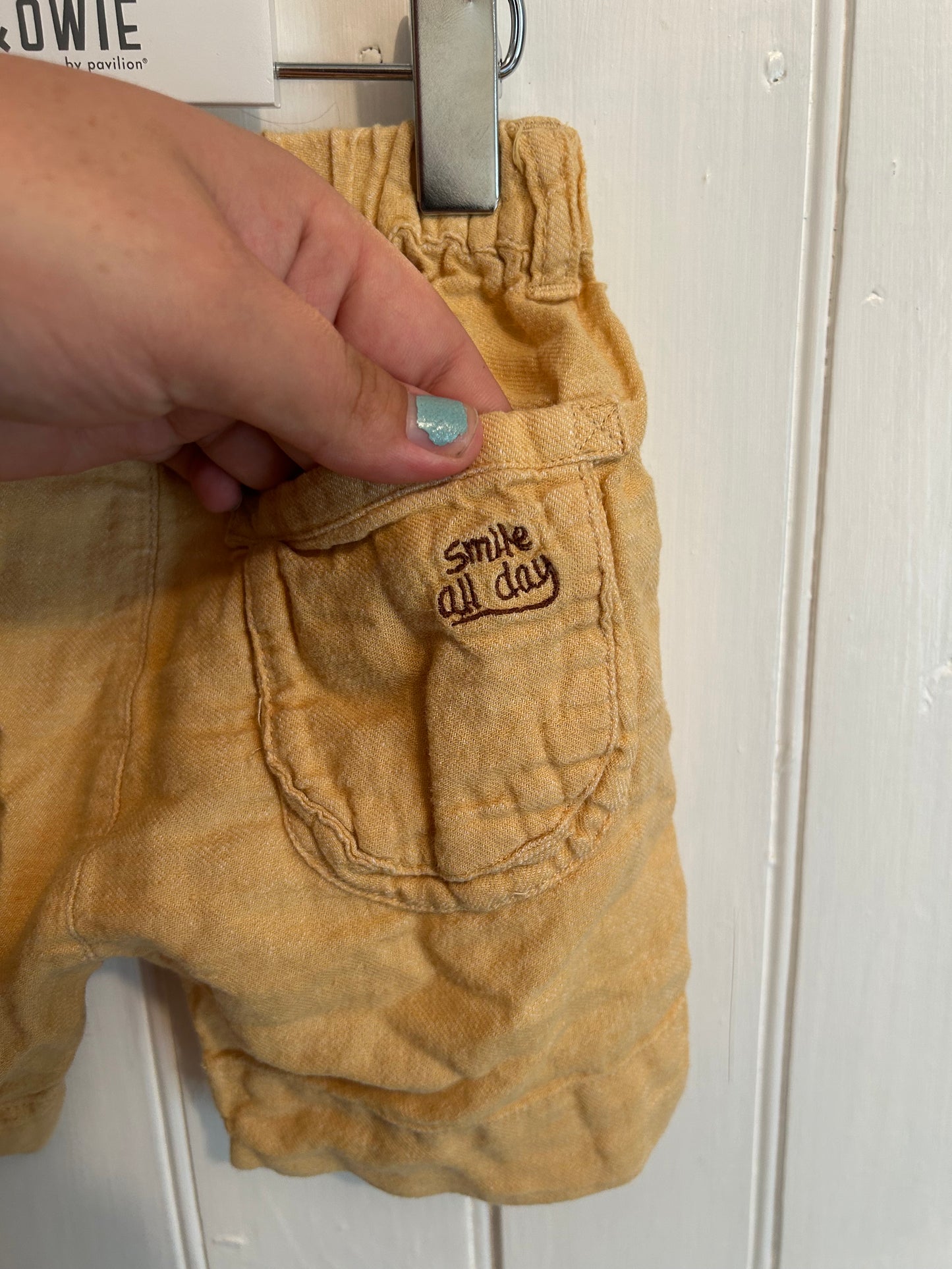 Zara 9/12m tan linen shorts