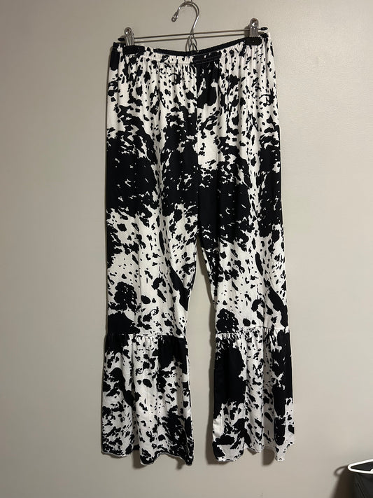 Small shop xl cow print bell bottoms