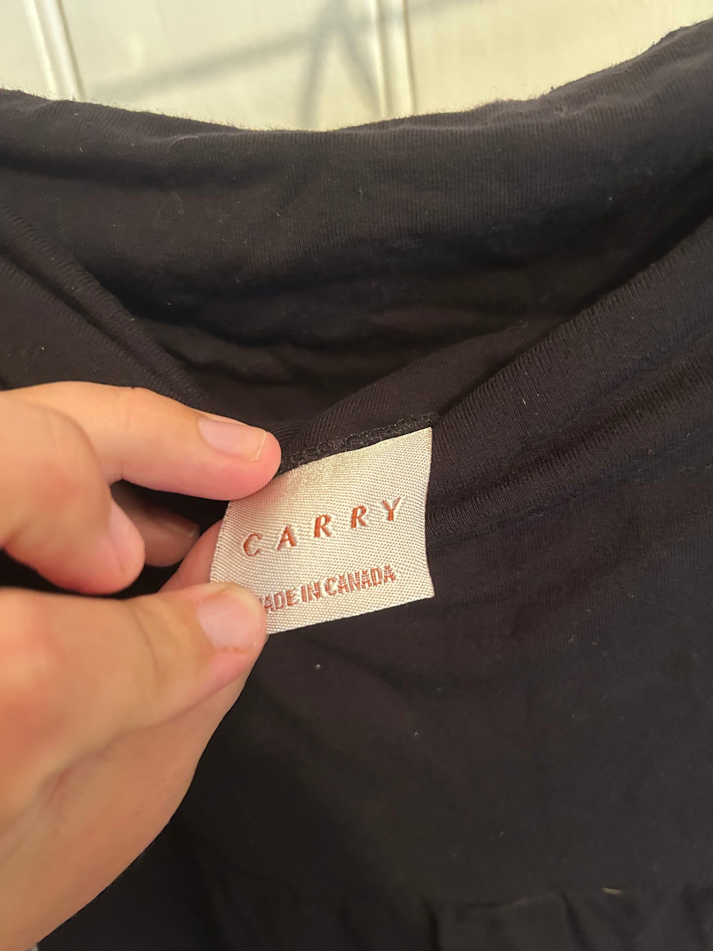 Carry large black bamboo joggers