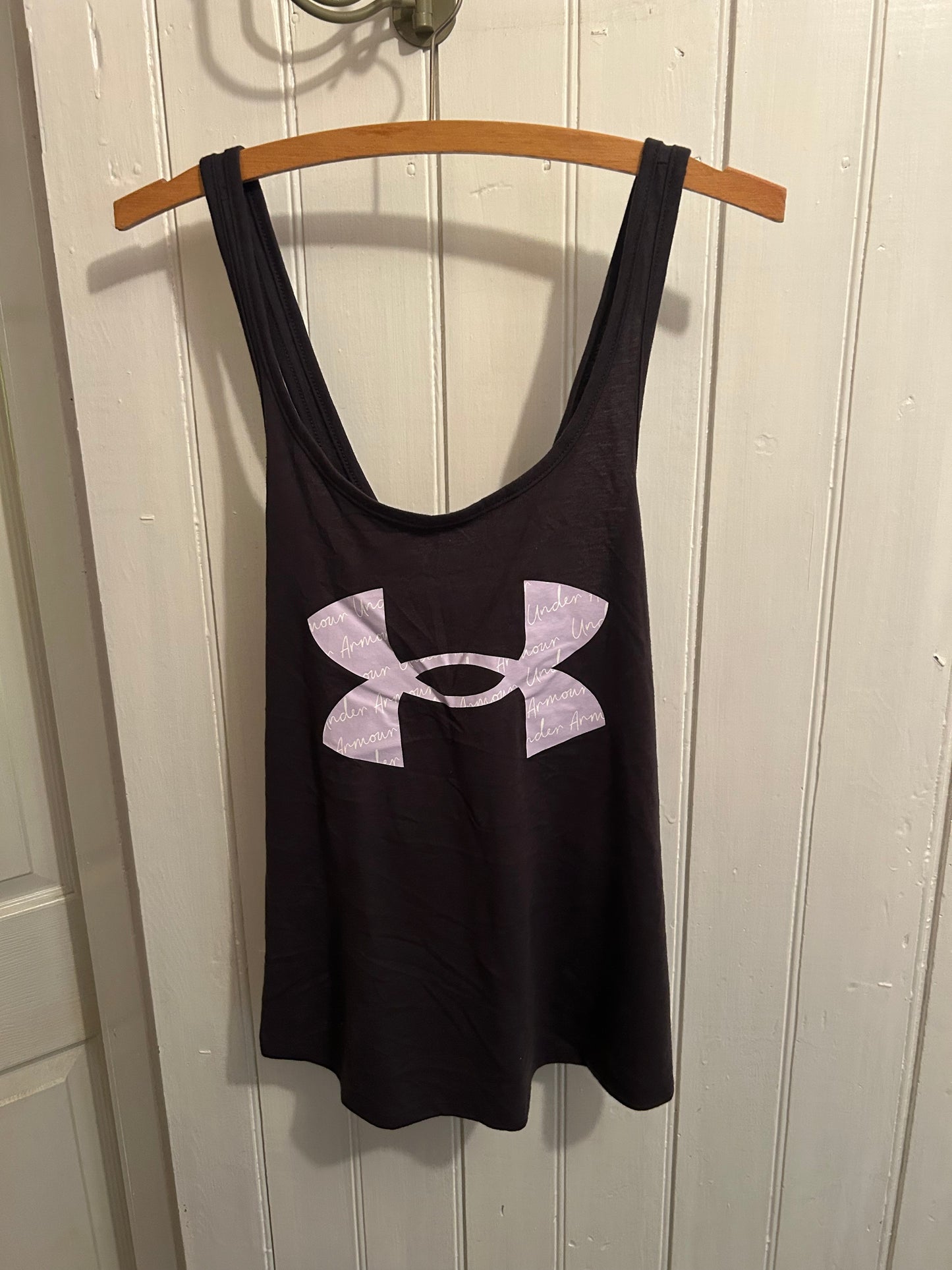 NEW under armour medium grey cross back tank top