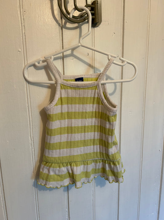 Old navy 12/18m green striped tank top