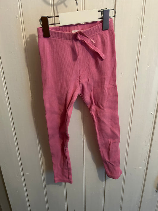 Zara 4/5 pink ribbed leggings