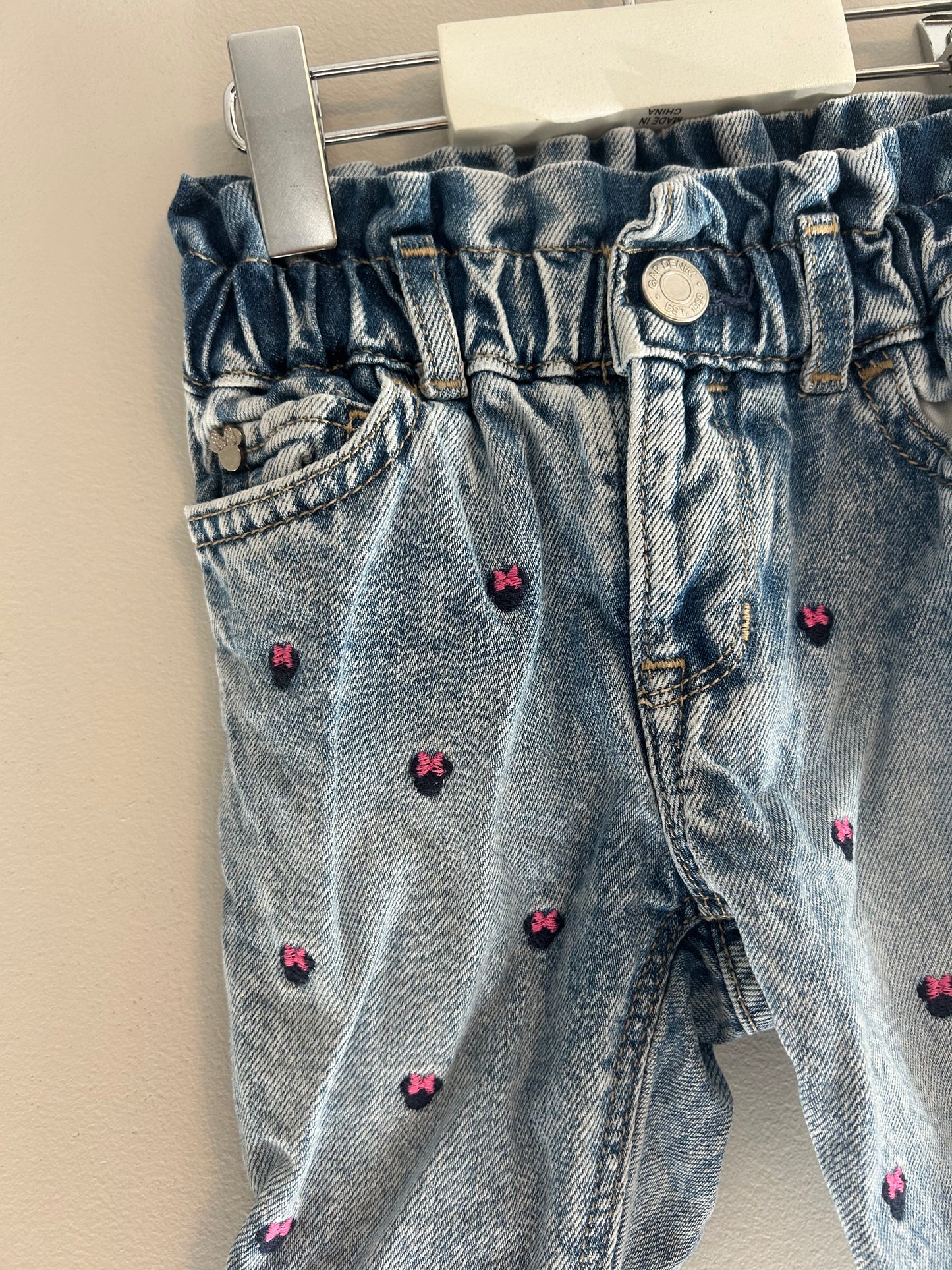 Disney 6/12m Minnie embroidery jeans