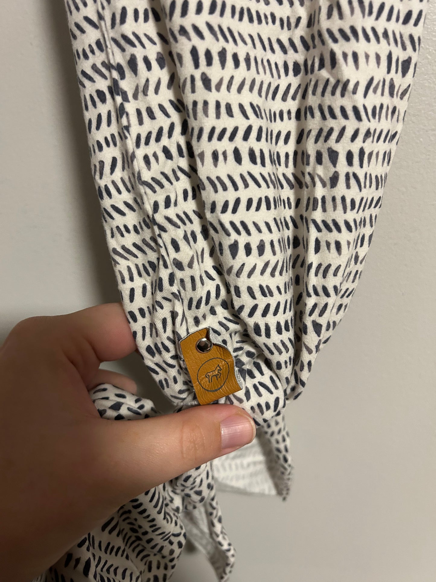 Small shop foal kids newborn black & white polka dot knotted gown