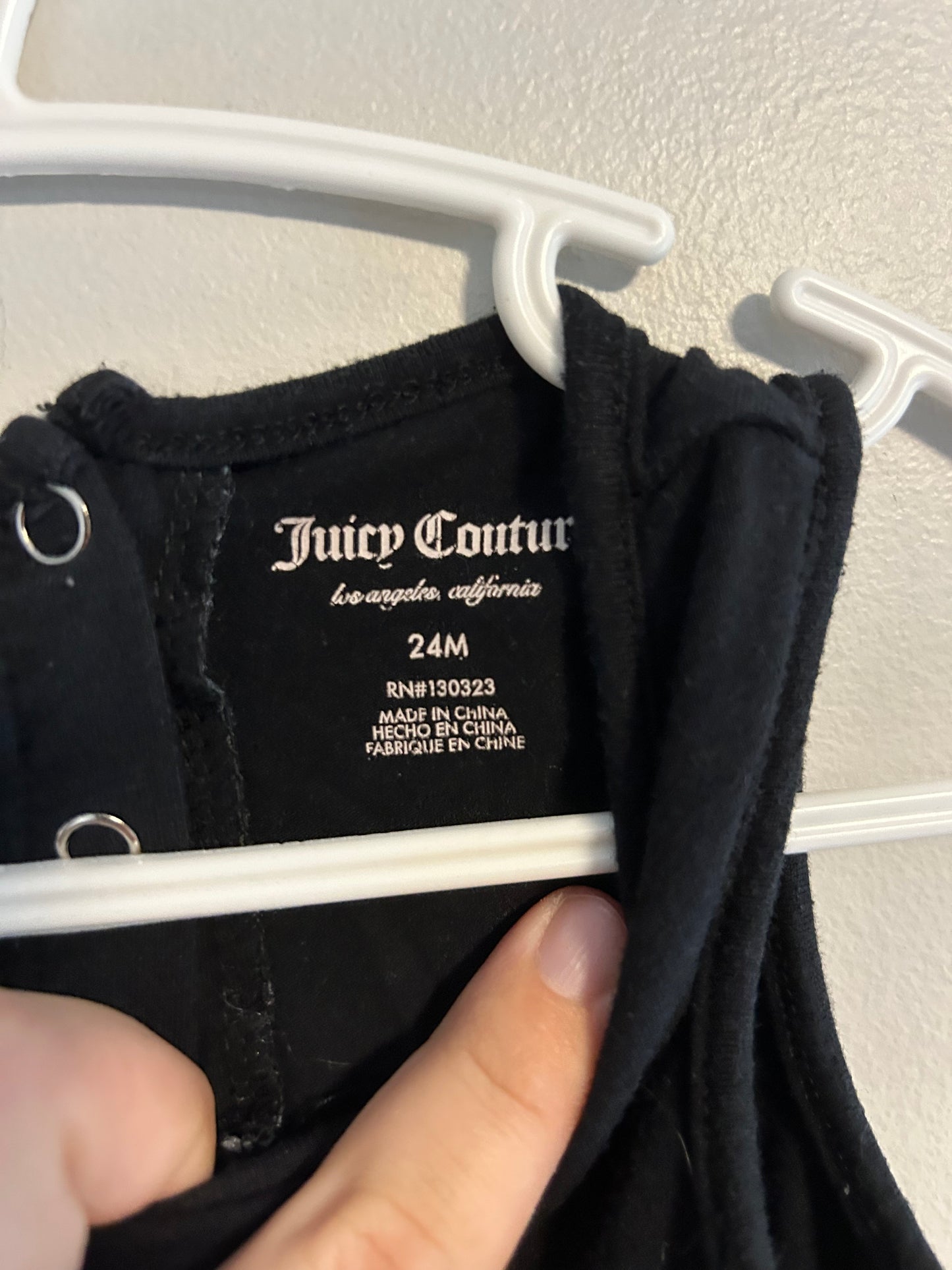 Juicy couture 24m black sequin heart tulle peplum tank top