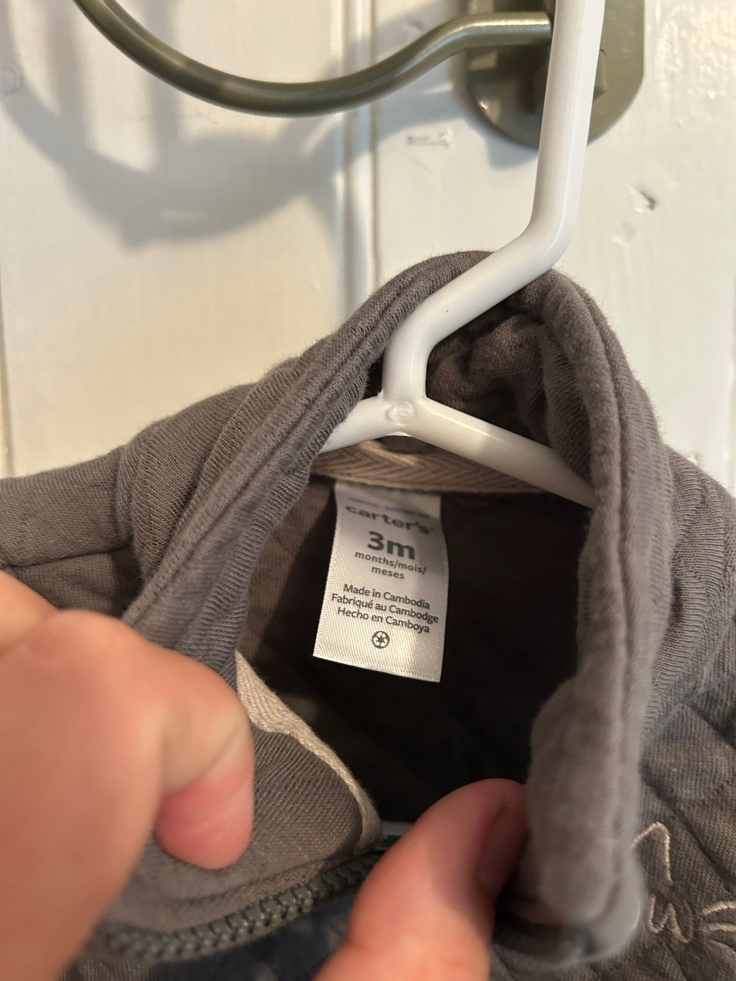 Carters 3m grey meow vest