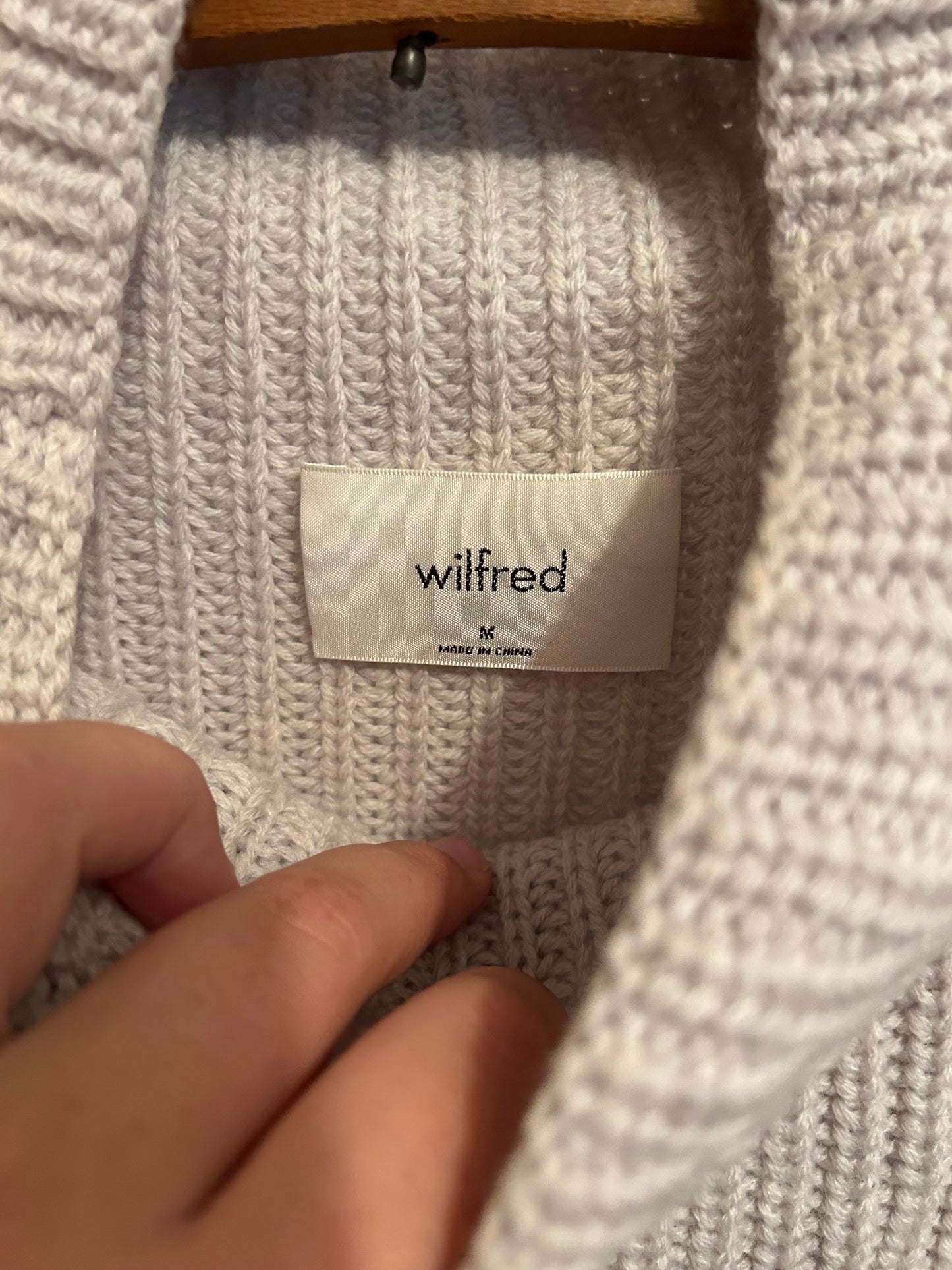 Wilfred Aritzia medium grey turtleneck knit tunic