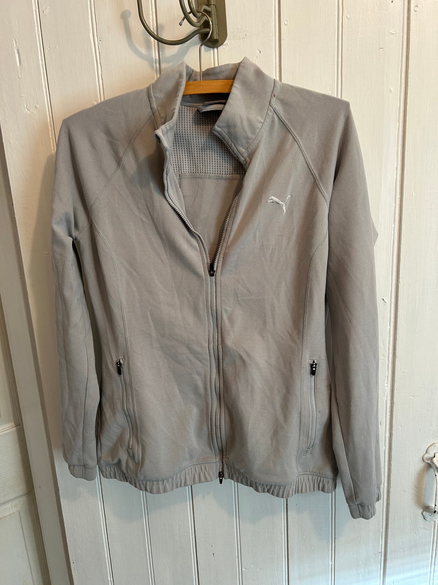 Puma medium grey zip up sweater