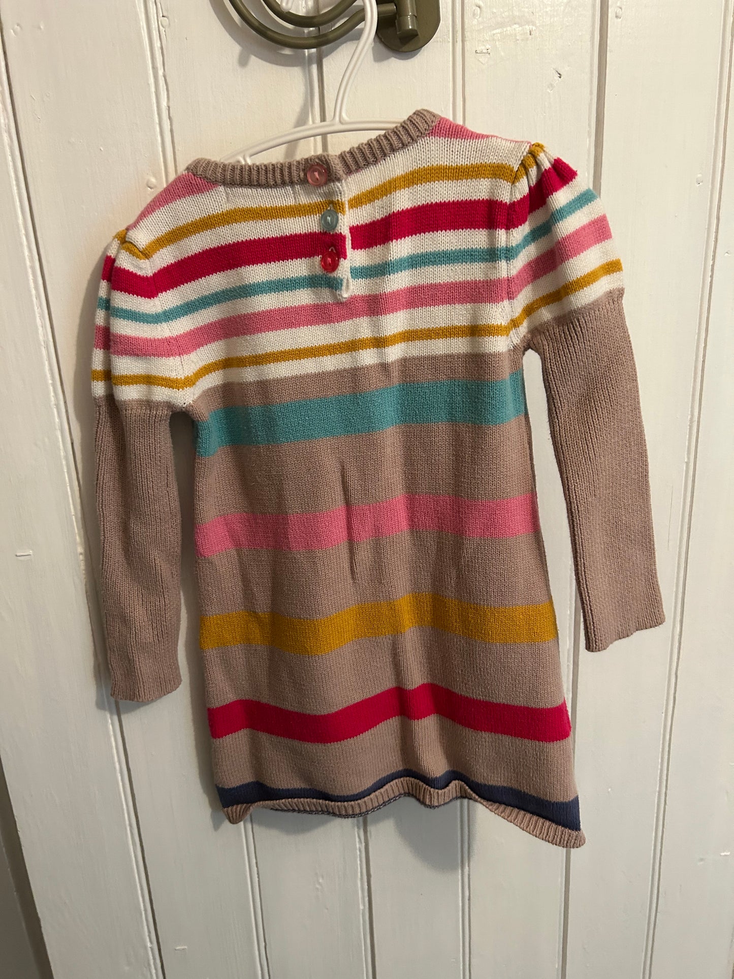 Lily wicket 24m striped owl knit dress