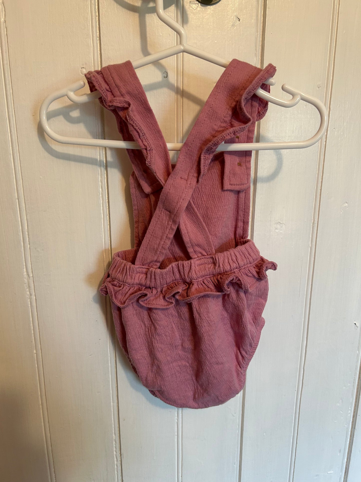 Carters 6m pink ruffle bum overalls