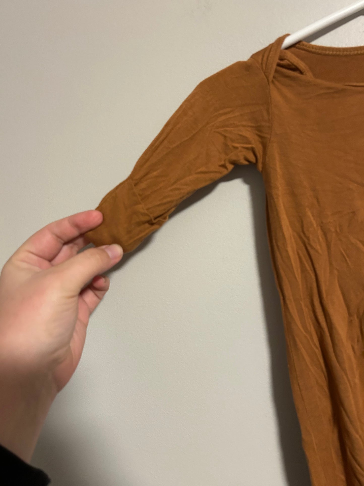 Brown newborn knot gown