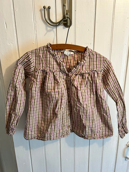 Souris mini 8 purple & green plaid blouse