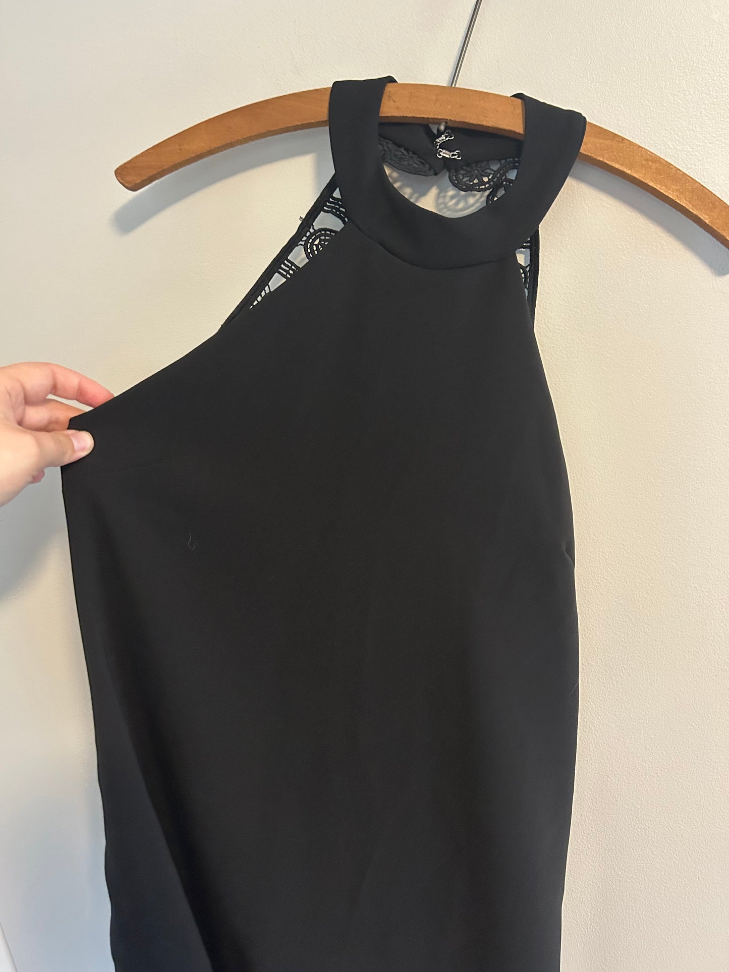 Lulus small black high neck mini dress