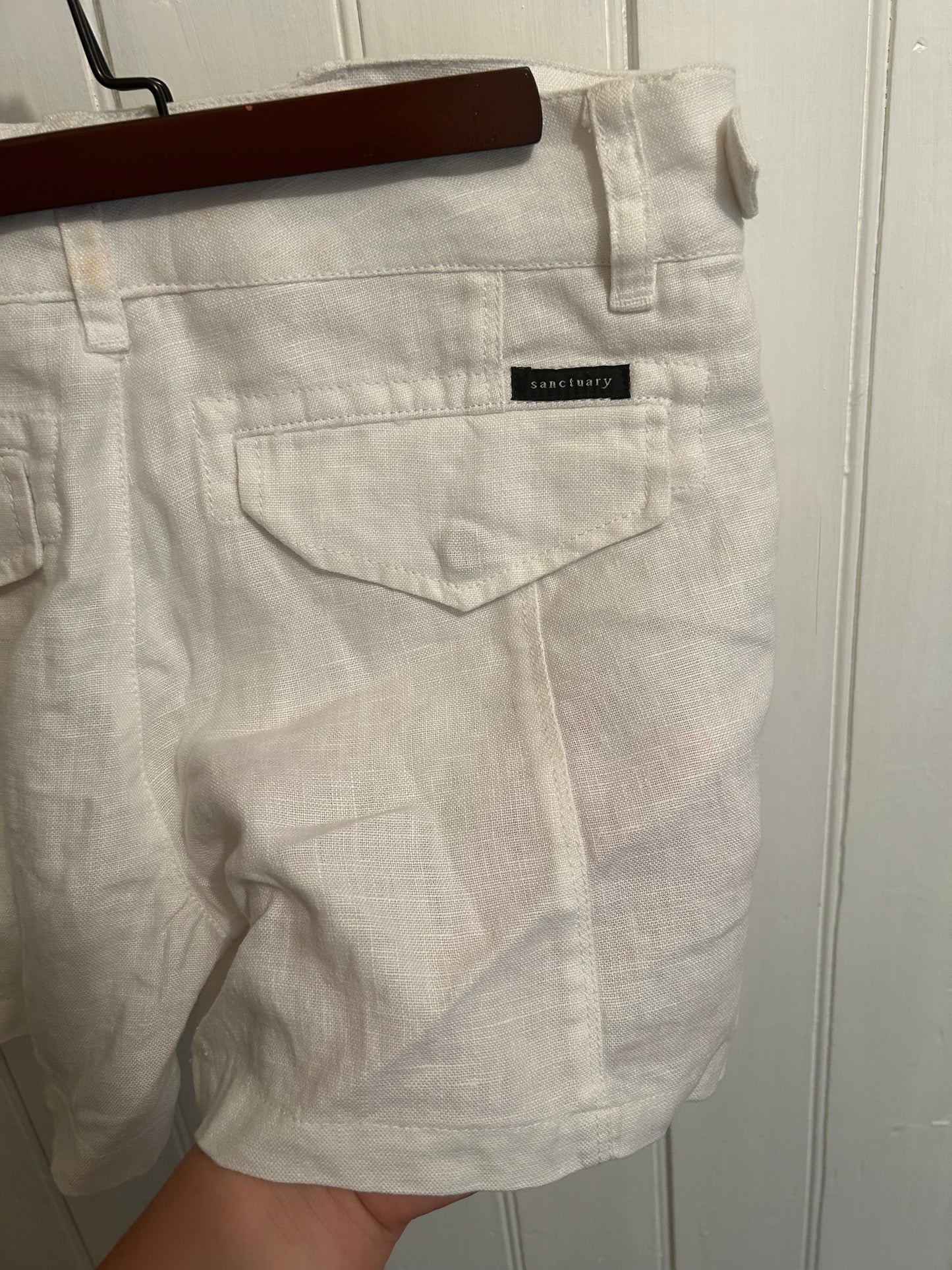 NEW Sanctuary 29 white linen shorts