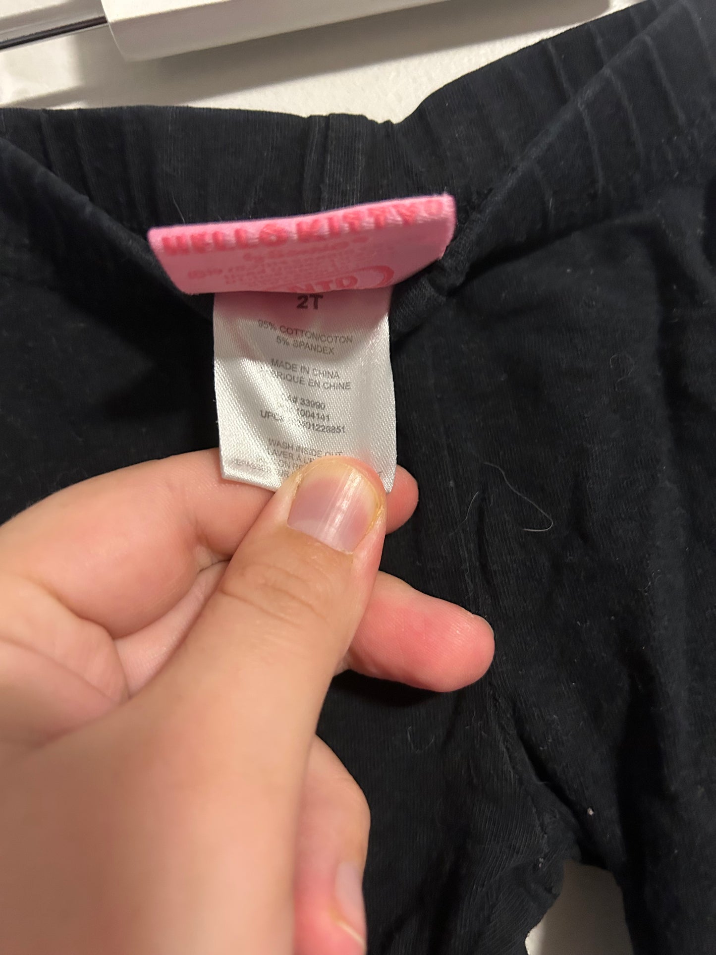 Hello kitty 2t black leggings