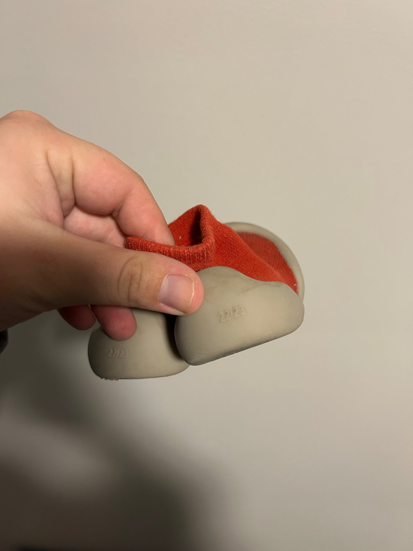 Infant 6 red sock shoe