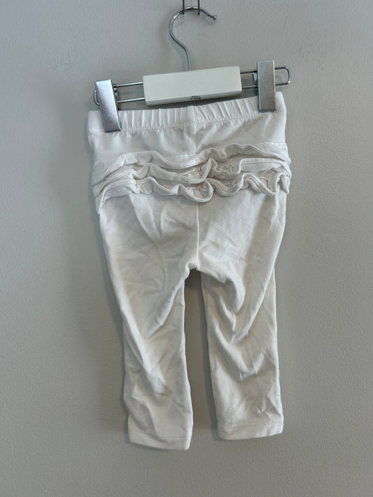 Old navy 6/12m white ruffle bum leggings