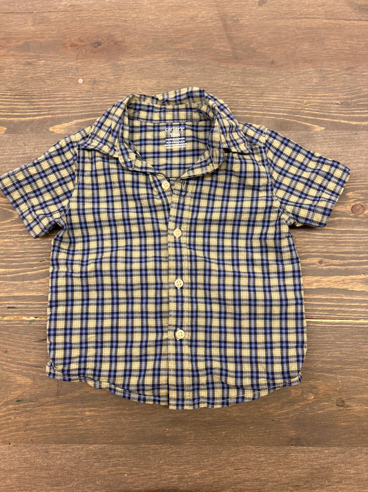 Carters 18m green & blue flannel