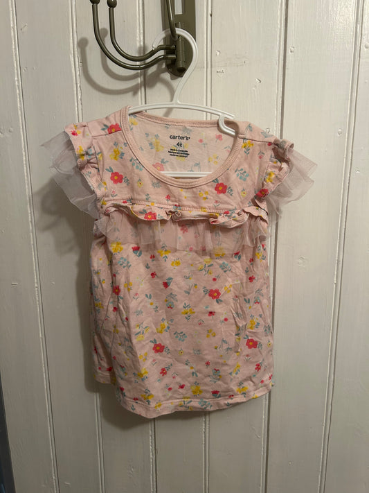 Carters 4t pink floral top